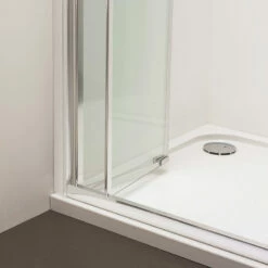 Crosswater 'Kai 6' Bi-fold Door & (Optional) Side Panel -UK Bathroom Supplies Sales Store kai 6 bifold bottom door wide open w900 h900