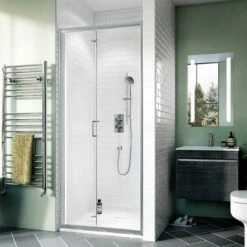 Crosswater 'Kai 6' Bi-fold Door & (Optional) Side Panel -UK Bathroom Supplies Sales Store kai 6 bifold door in recess w900 h900