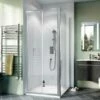 Crosswater 'Kai 6' Bi-fold Door & (Optional) Side Panel -UK Bathroom Supplies Sales Store kai 6 bifold door with side panel w900 h900
