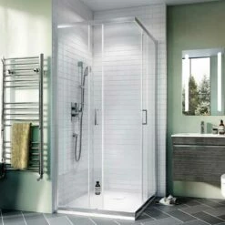 Crosswater 'Kai 6' Corner Entry Enclosure | Old Fashioned Bathrooms -UK Bathroom Supplies Sales Store kai 6 corner entry open w900 h900 1