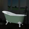 Cast Iron Slipper Bath 1700mm | Old Fashioned Bathrooms -UK Bathroom Supplies Sales Store marlowe cast iron bath chappell green