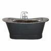The Normandy Nickel Plated Interior & Painted Exterior Bateau Bath | OFB -UK Bathroom Supplies Sales Store normandy copper bath farrow ball downpipe