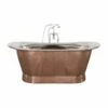 Copper Normandy Bateau Bath - Copper Exterior & Nickel Interior | Suffolk -UK Bathroom Supplies Sales Store normandy copper bath nickel interior copper exterior