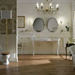 Palladio Double Console Basin On Ceramic Legs | OFB 7 Palladio Double Console Basin On Ceramic Legs | OFB -UK Bathroom Supplies Sales Store palladio 150 double console 2