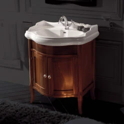 Retro 73cm Vanity Cabinet And Washbasin | Old Fashioned Bathrooms