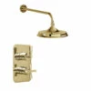 Riviera Kit 1 - Shower Valve & Overhead Fixed Shower Rose -UK Bathroom Supplies Sales Store riviera kit 1 gold