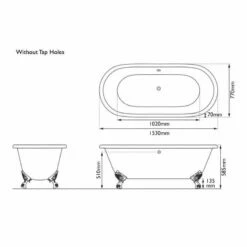 Cast Iron Small Double Ended Bath 1530mm | Old Fashioned Bathrooms -UK Bathroom Supplies Sales Store small cast iron double ended bath dimensions