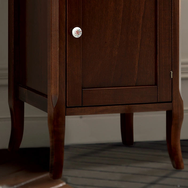 Retro Tall Walnut Display Cabinet | Old Fashioned Bathrooms 6 Retro Tall Walnut Display Cabinet | Old Fashioned Bathrooms - Image 4