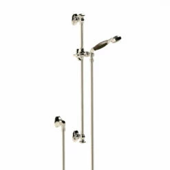 Thomas Crapper 1920 Slider Rail With Hose | OFB -UK Bathroom Supplies Sales Store thomas crapper 1920 nickel slider rail and hose