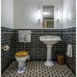 Old Fashioned Bathrooms - Victorian Blue Floral Large Basin And Pedestal 14 Old Fashioned Bathrooms - Victorian Blue Floral Large Basin And Pedestal -UK Bathroom Supplies Sales Store victorian blue floral basin and toilet