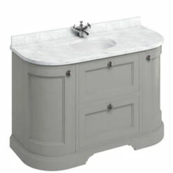 Burlington Freestanding Vanity Unit With Drawers And Minerva Carrara Top -UK Bathroom Supplies Sales Store white top olive